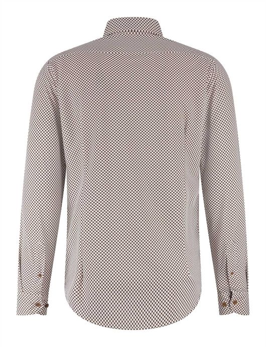 Blue Industry overhemd bruin geprint