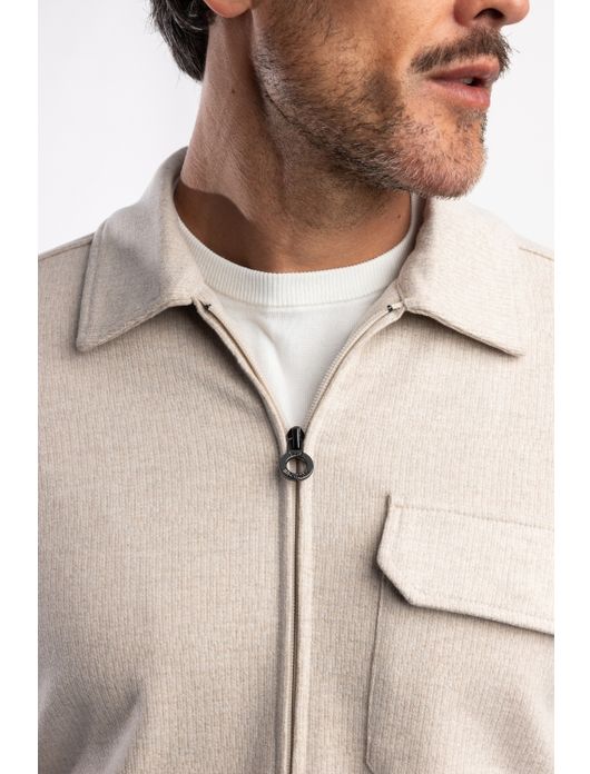 Blue Industry overshirt kleur zand rits