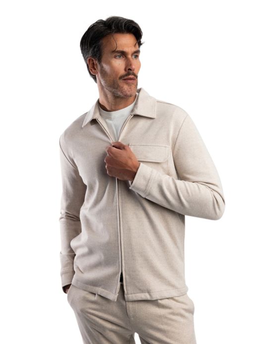 Blue Industry overshirt kleur zand rits