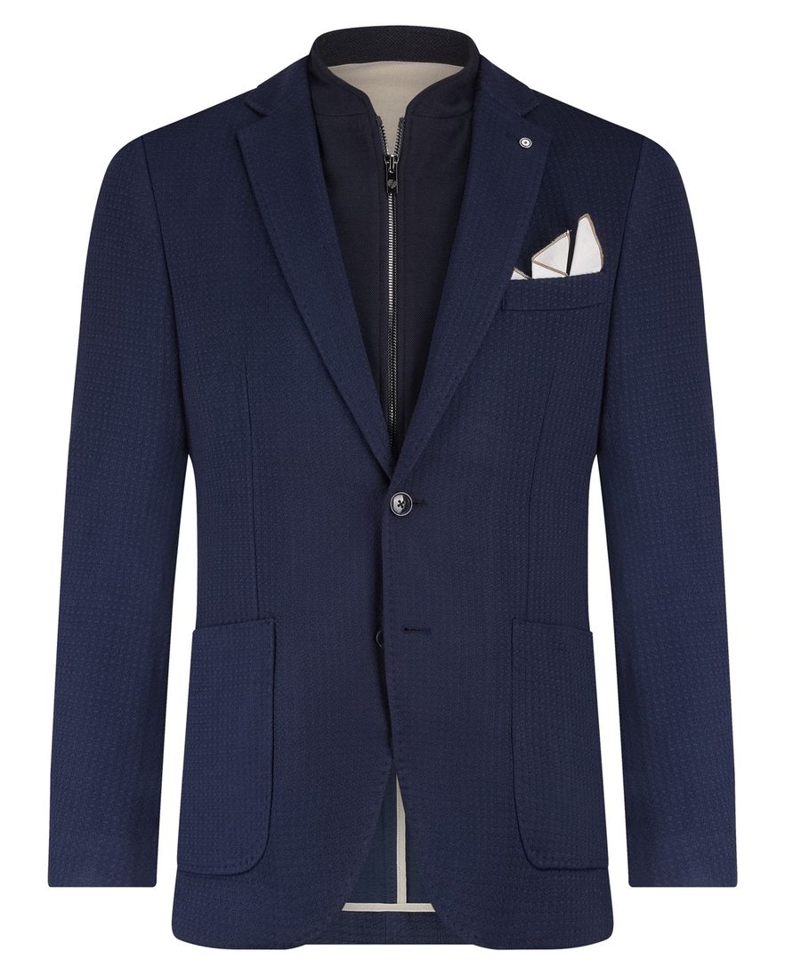 Blue Industry colbert navy geruit