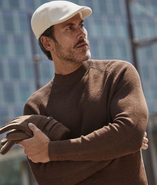 Blue industry trui bruin