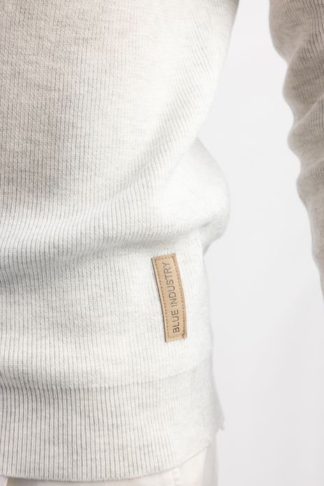 Blue industry trui wit