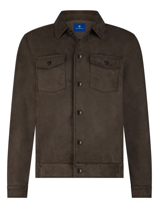 Blue Industry overshirt bruin dubbele borstzak