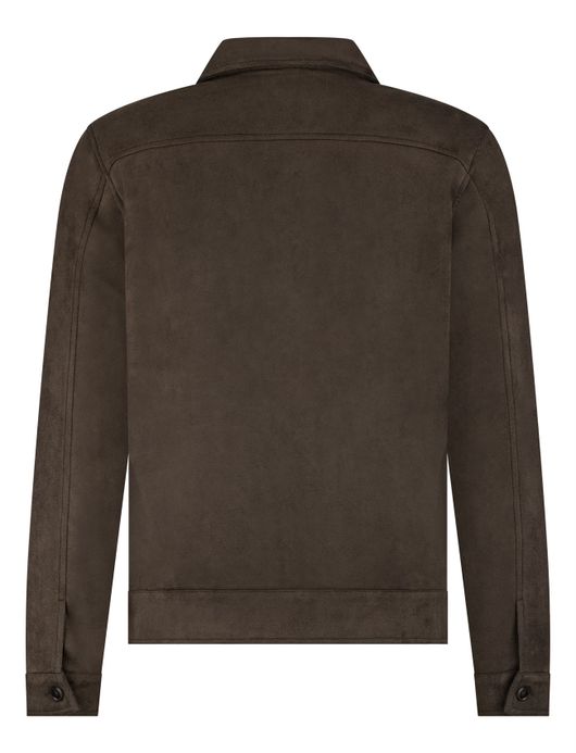 Blue Industry overshirt bruin dubbele borstzak