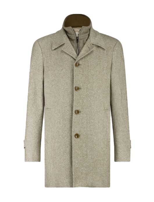 Blue Industry jas bruin geprint