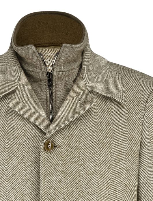 Blue Industry jas bruin geprint