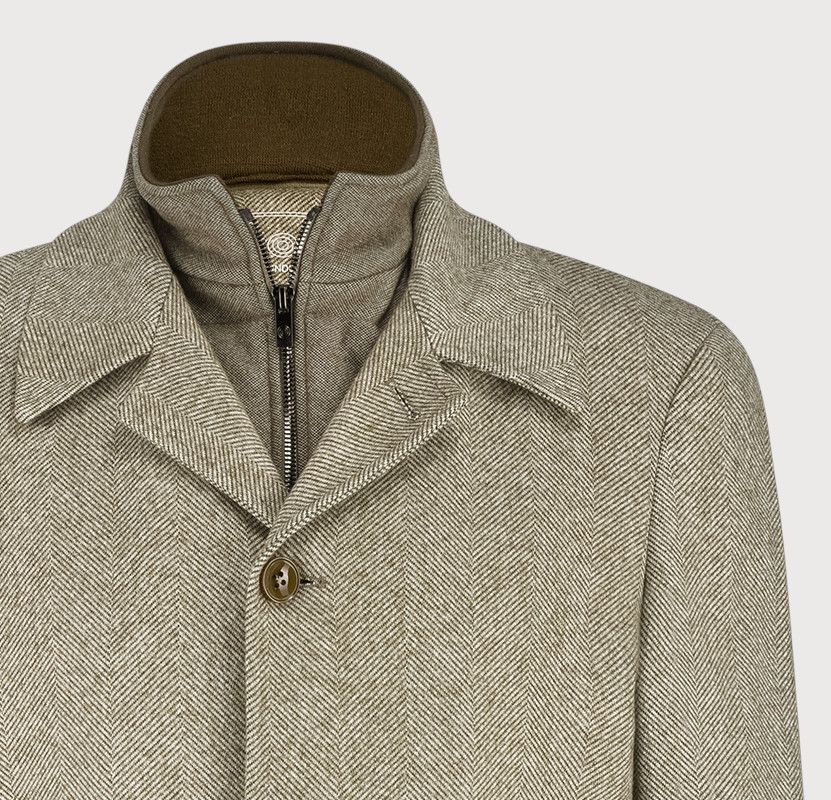 Blue Industry jas bruin geprint