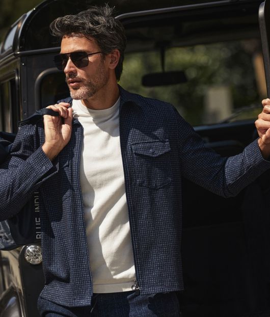 Blue industry Overshirt donkerblauw