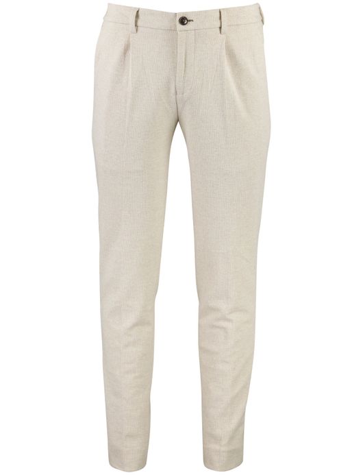 Blue Industry beige effen normale fit pantalon