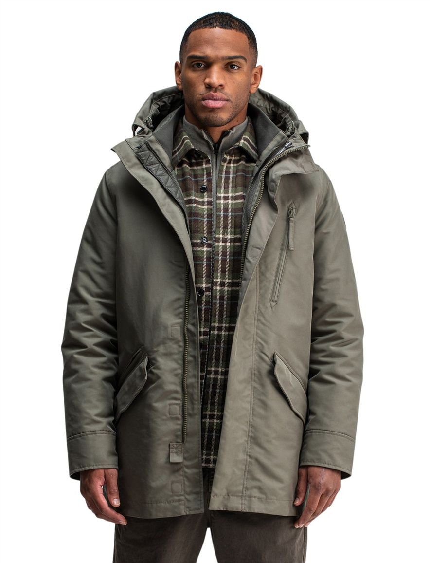 Butcher of Blue winterjas groen met capuchon