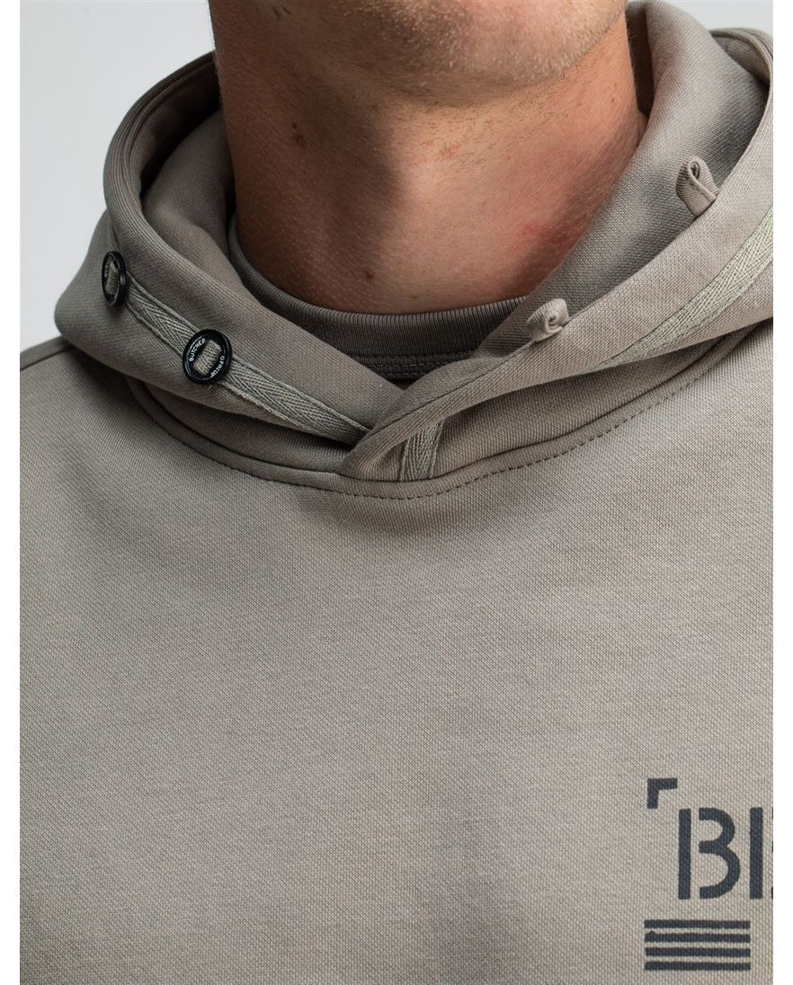 Butcher of Blue hoodie grijs effen katoen