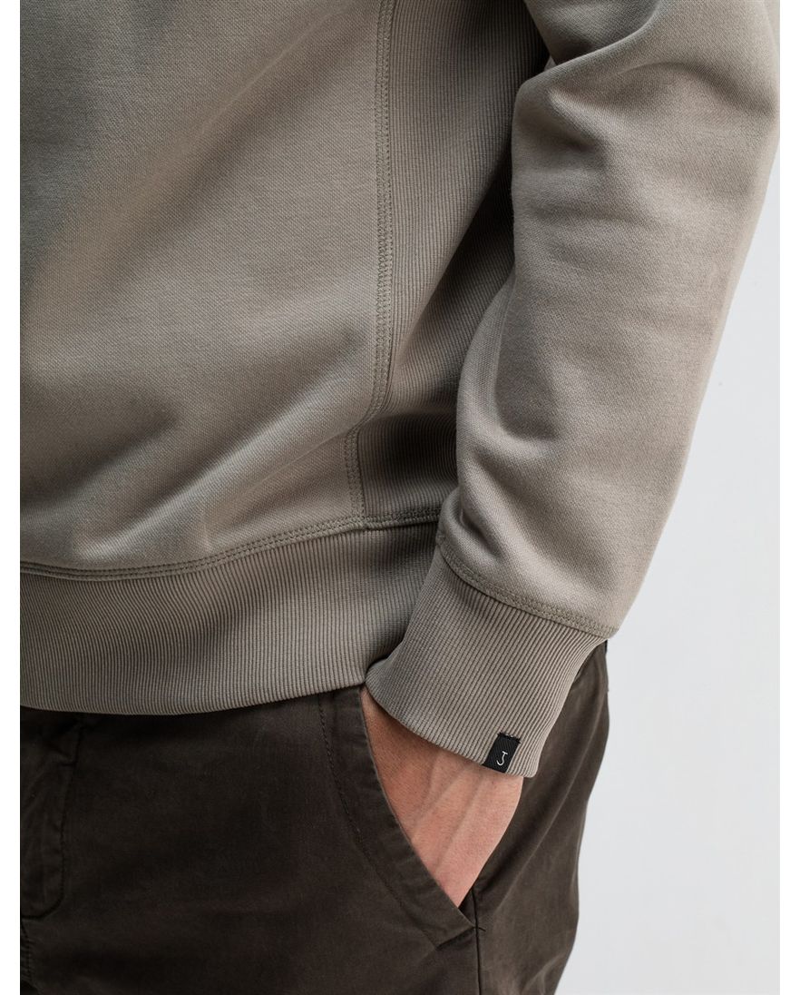 Butcher of Blue hoodie grijs effen katoen