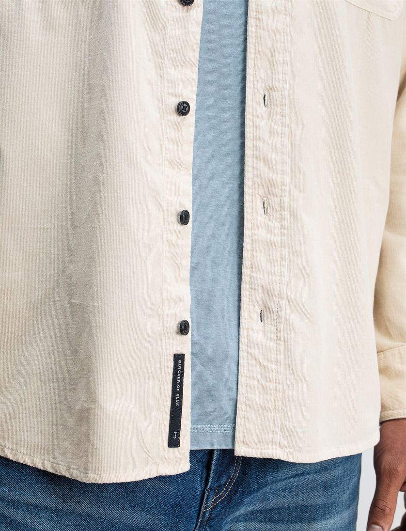 Butcher of Blue overshirt beige katoen