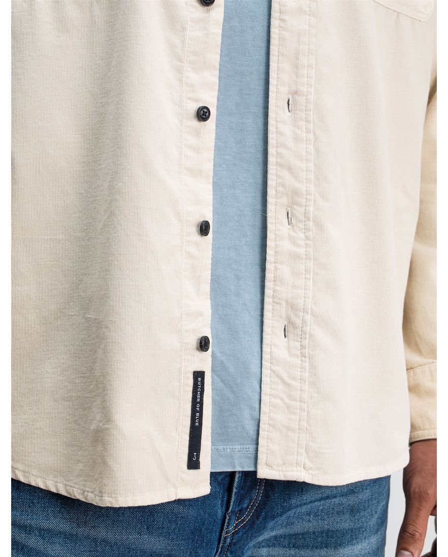 Butcher of Blue overshirt beige katoen