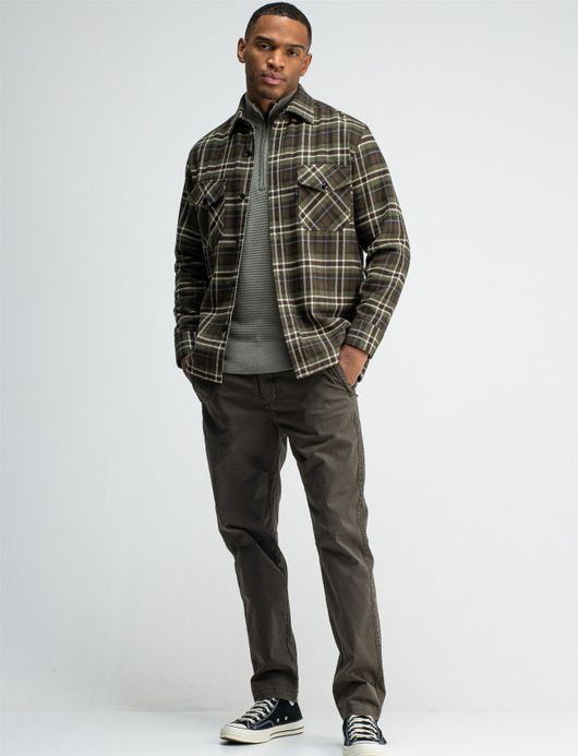 Butcher of Blue overshirt print forest green