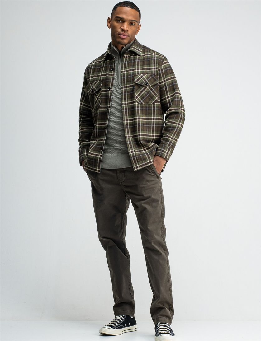 Butcher of Blue overshirt print forest green
