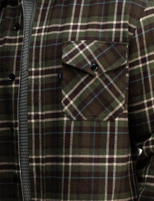 Butcher of Blue overshirt print forest green