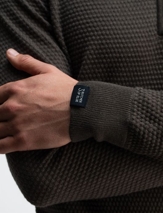 Butcher of Blue half zip trui mokka