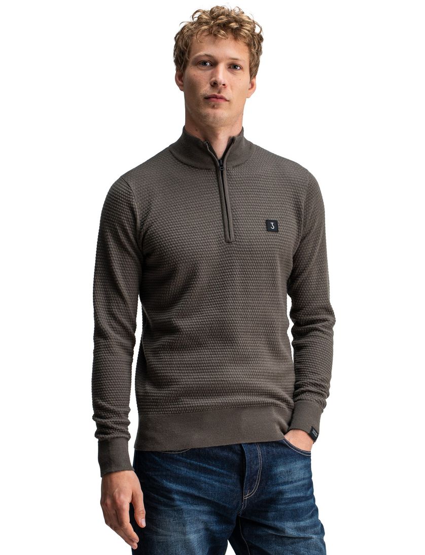 Butcher of Blue half zip trui mokka