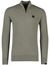 Butcher of blue effen groen half zip wol normale fit