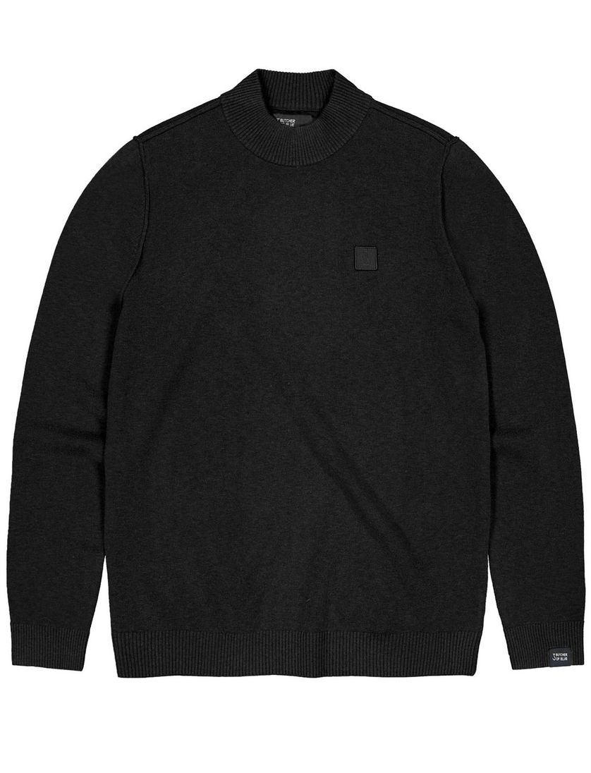 Butcher of Blue trui zwart effen