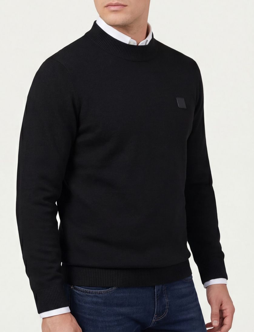 Butcher of Blue trui zwart effen