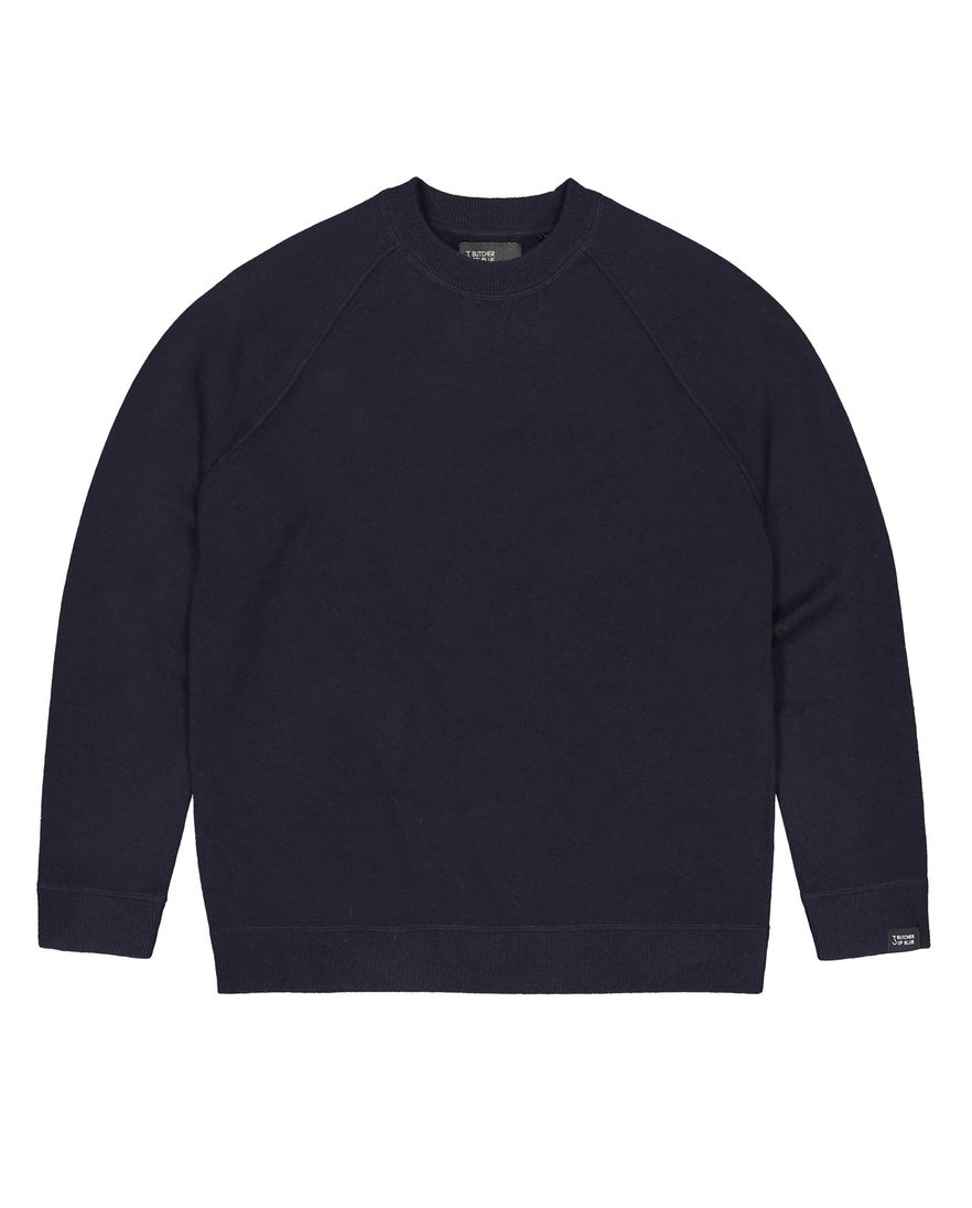 Butcher of Blue sweater donkerblauw ronde hals