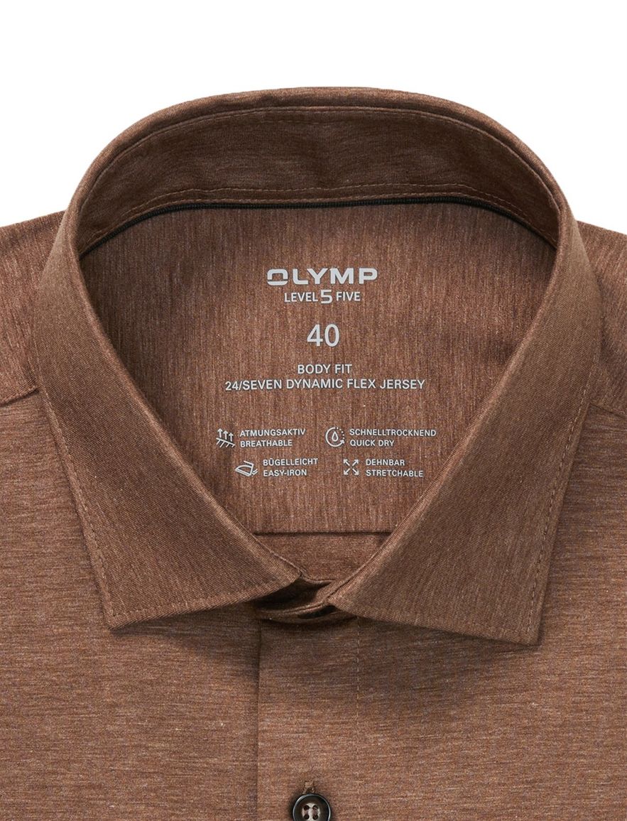business overhemd bruin Olymp Level Five body fit