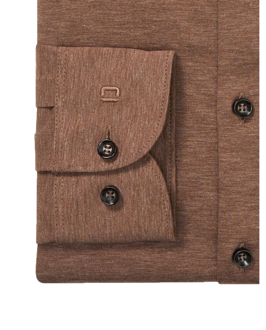 Olymp overhemd level five body fit bruin