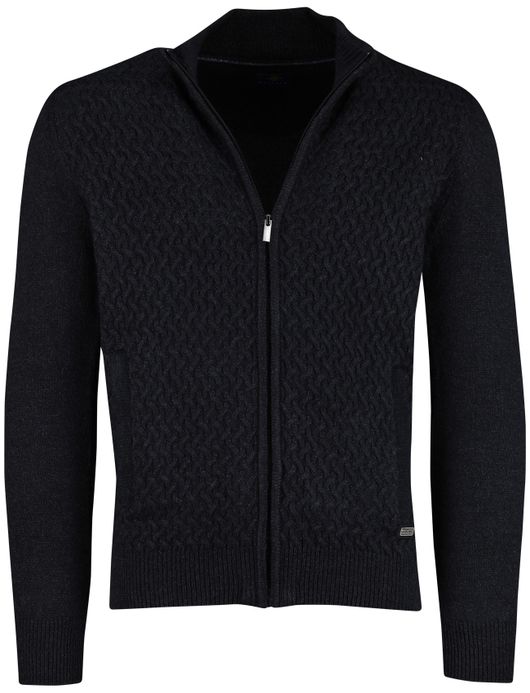 Navy Baileys vest gebreid