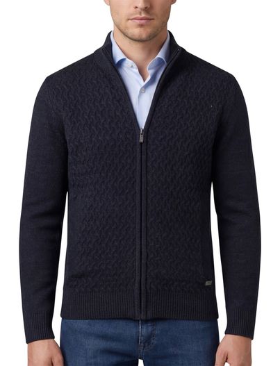 Baileys Baileys gebreid vest navy