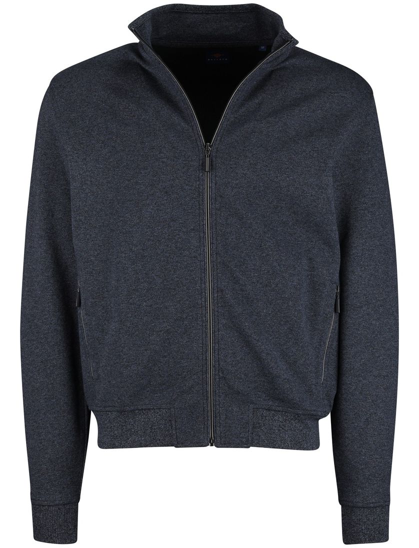 Baileys katoenen vest navy normale fit effen