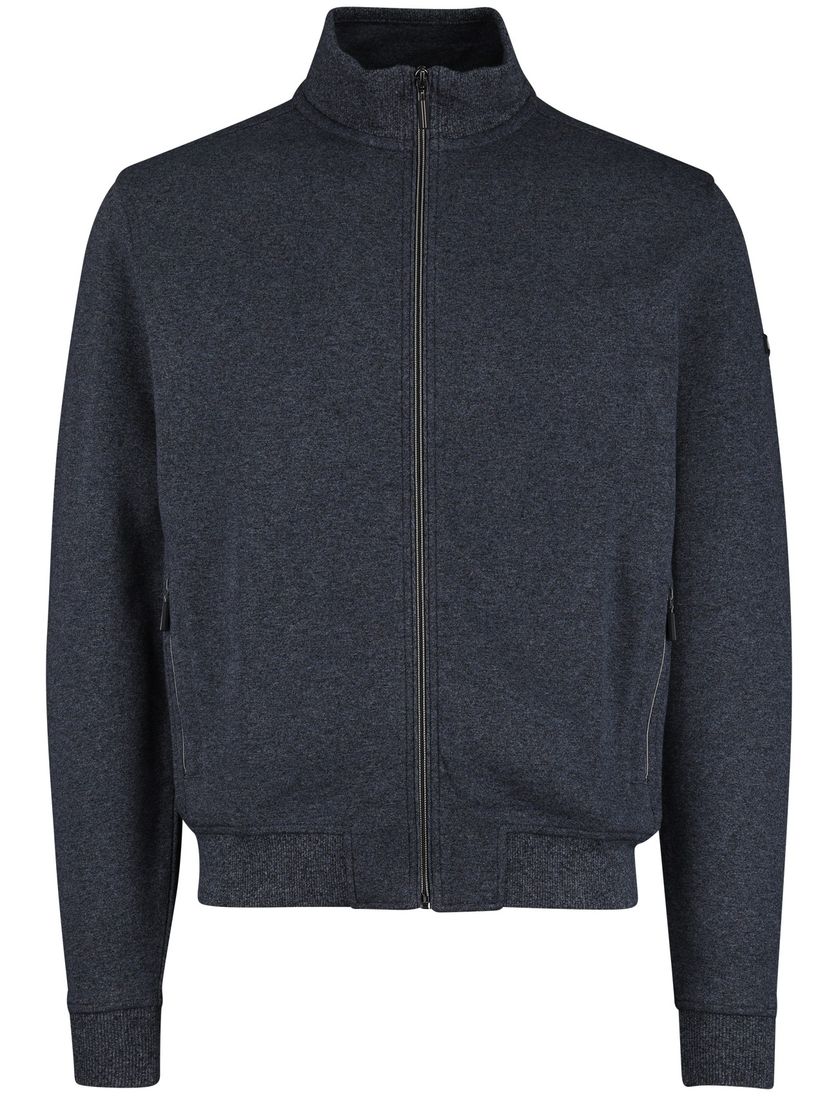 Baileys katoenen vest navy normale fit effen