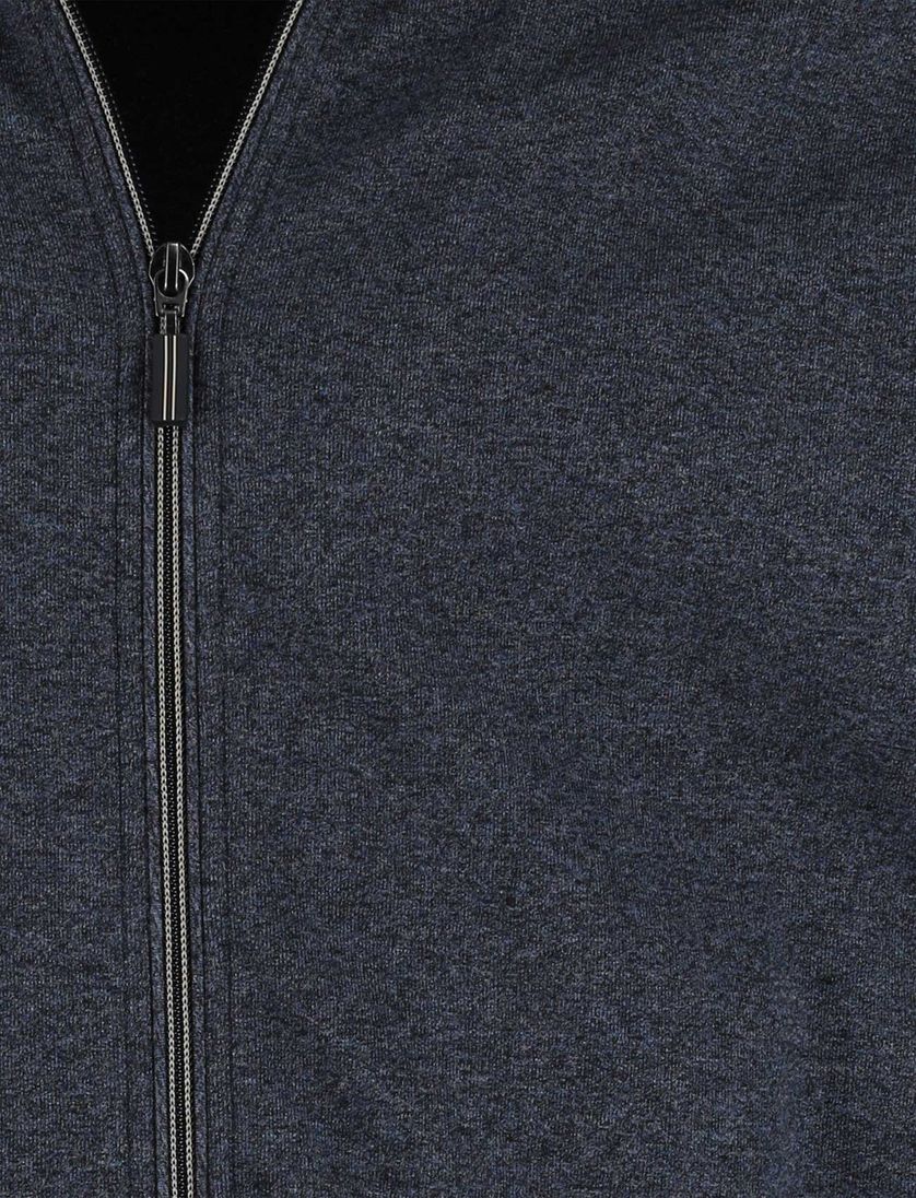 Baileys katoenen vest navy normale fit effen