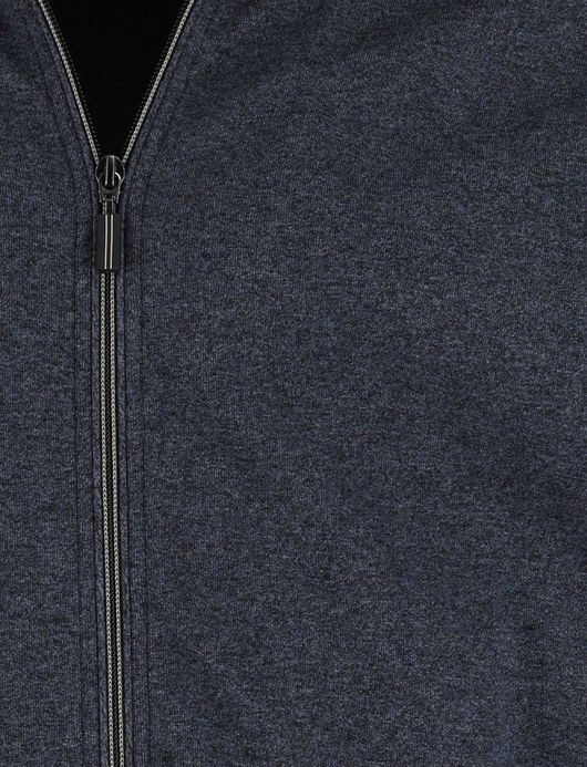 Baileys vest navy effen normale fit katoen