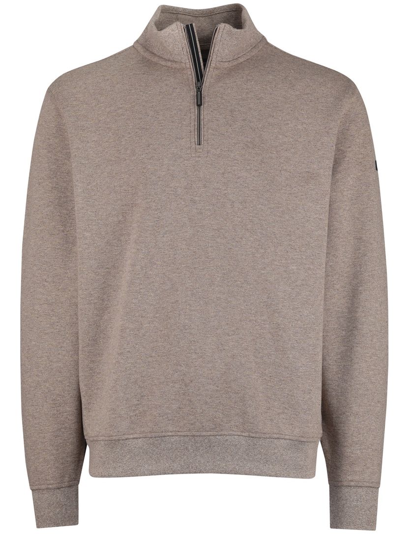 Baileys half zip beige normale fit gemêleerd