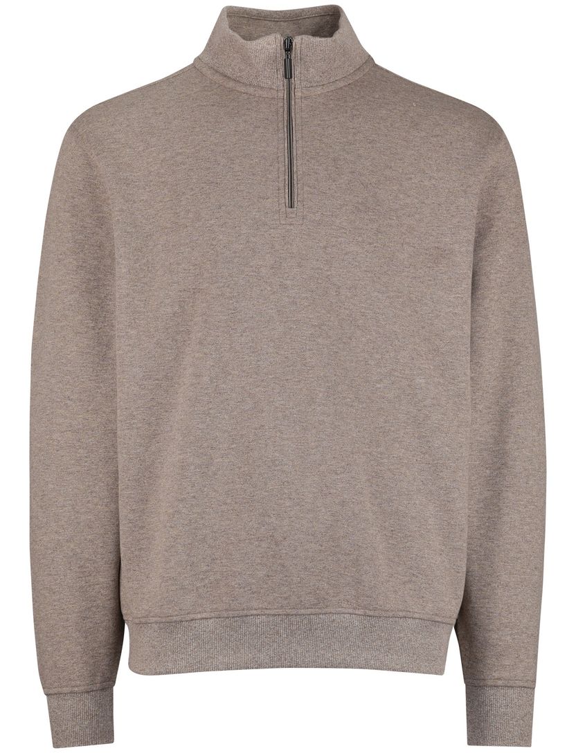 Baileys half zip beige normale fit gemêleerd