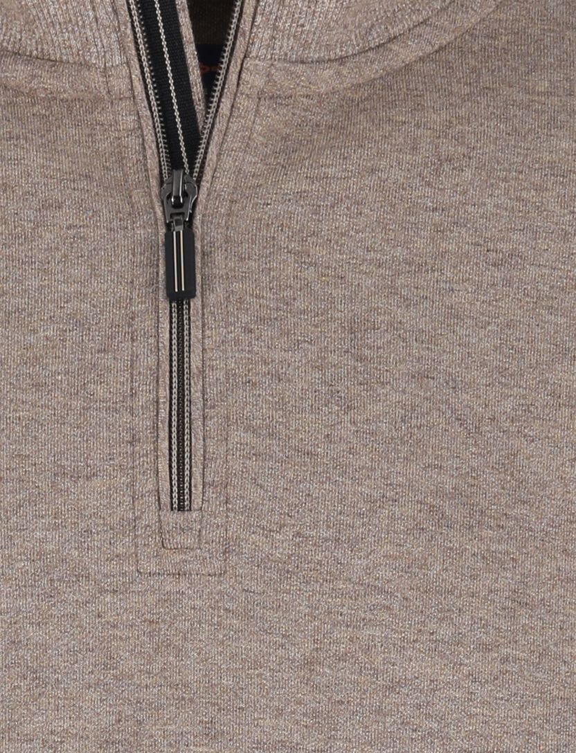 Baileys half zip beige normale fit gemêleerd