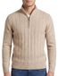 Baileys trui beige half zip gemeleerd