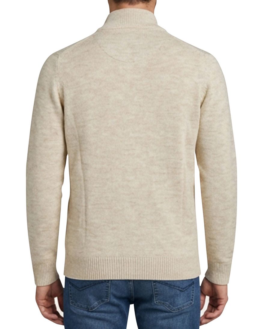 Baileys katoenen vest kabelpatroon rits beige