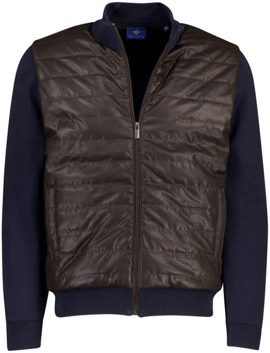 Baileys vest donkerblauw met bruin padded voorzijde
