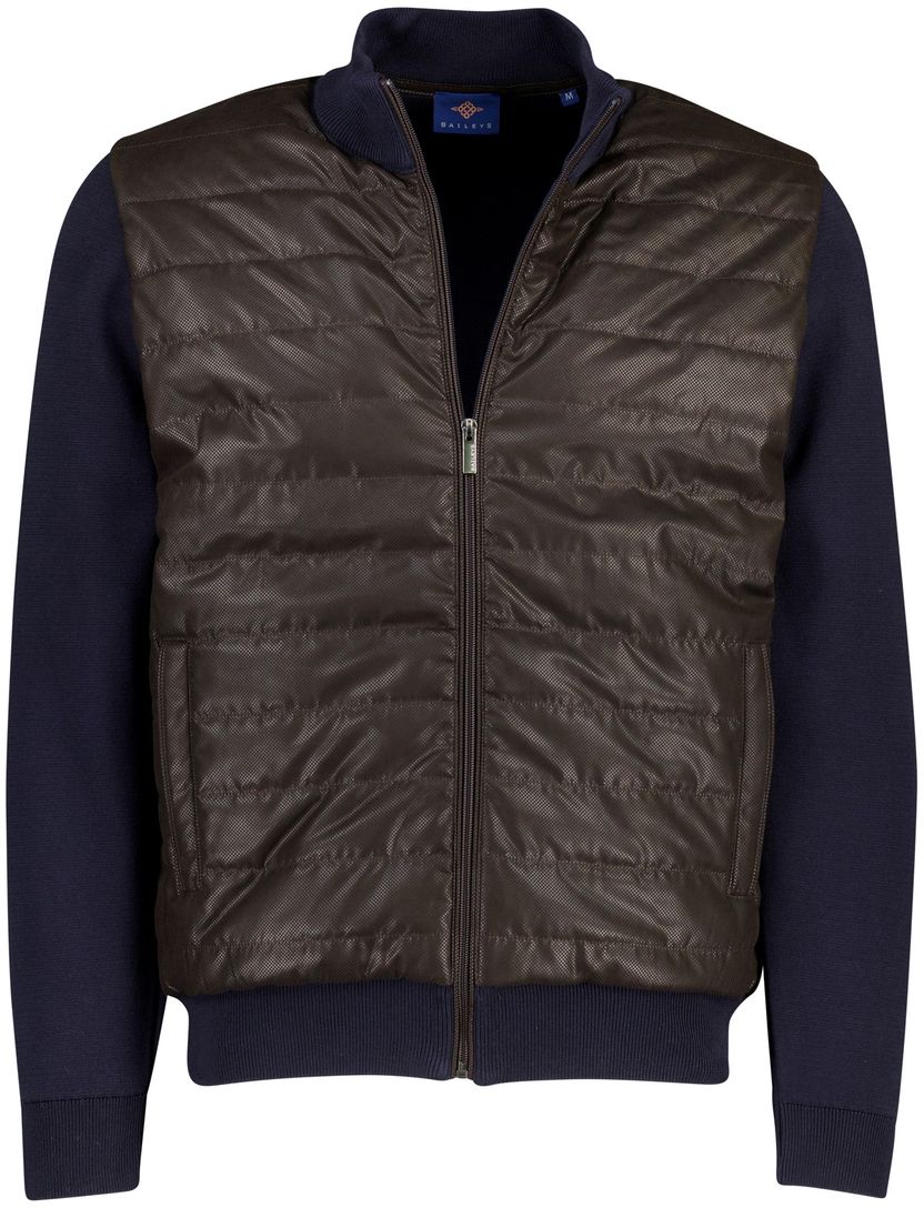 donkerblauw Baileys vest met bruin padded voorzijde