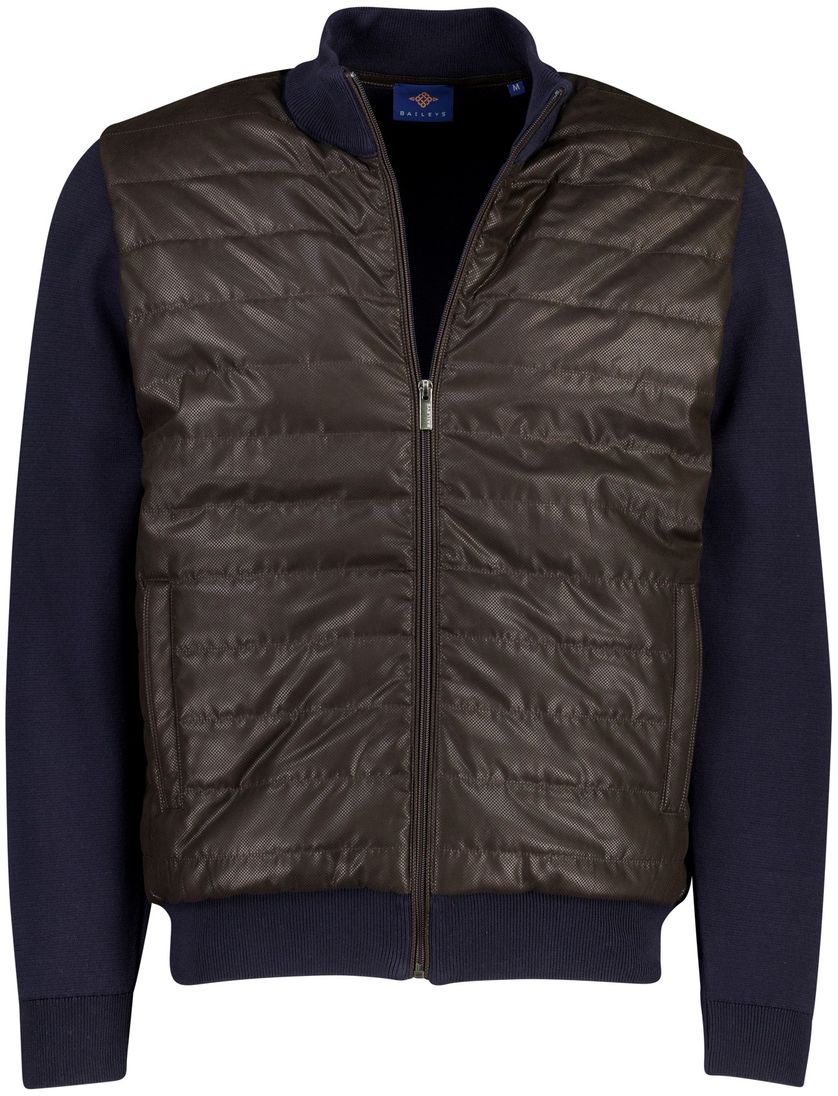 donkerblauw Baileys vest met bruin padded voorzijde