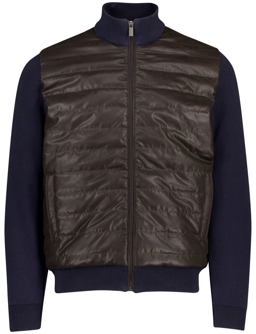 donkerblauw Baileys vest met bruin padded voorzijde