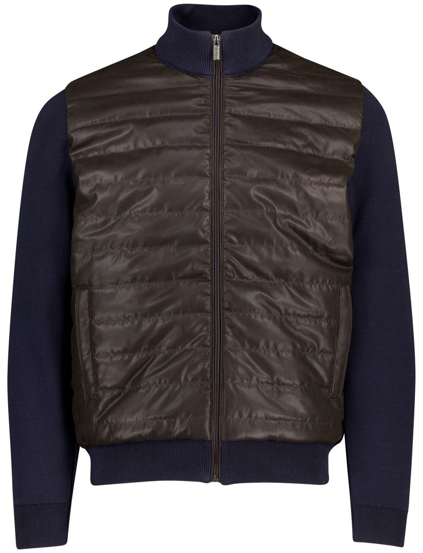 donkerblauw Baileys vest met bruin padded voorzijde