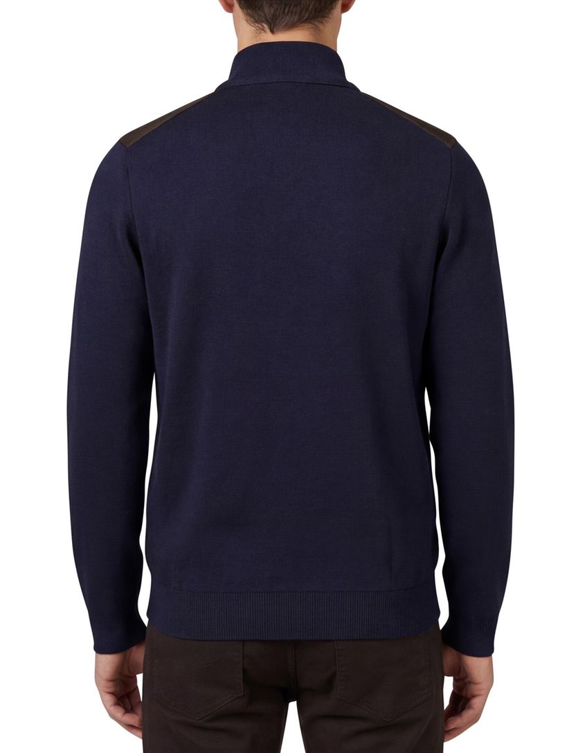 donkerblauw Baileys vest met bruin padded voorzijde