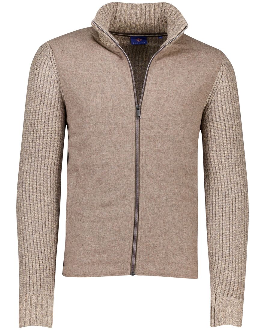 Baileys vest effen bruin normale fit gebreid