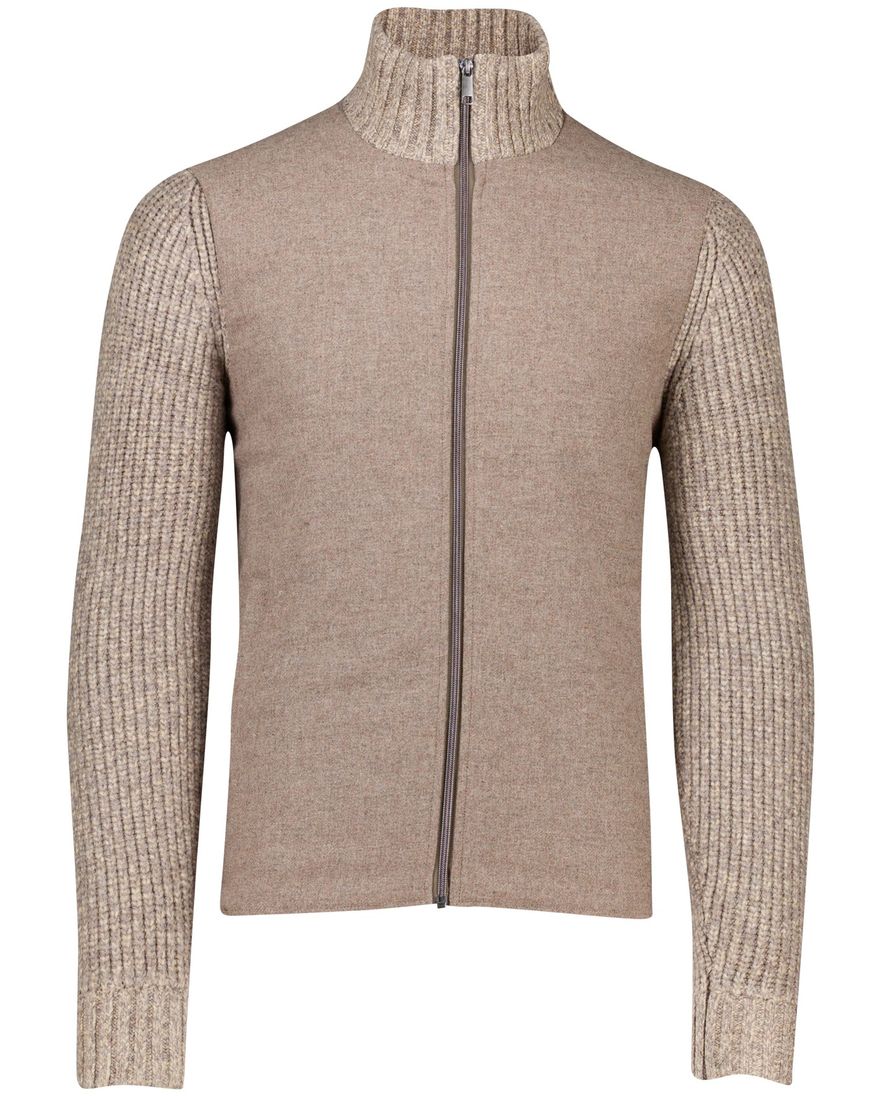 Baileys vest effen bruin normale fit gebreid