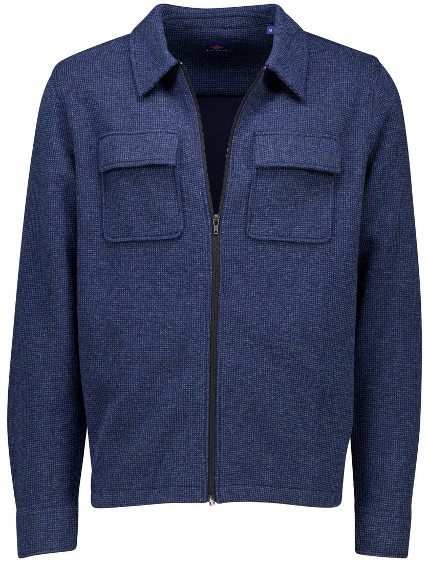 Overshirt Baileys donkerblauw dubbele borstzak
