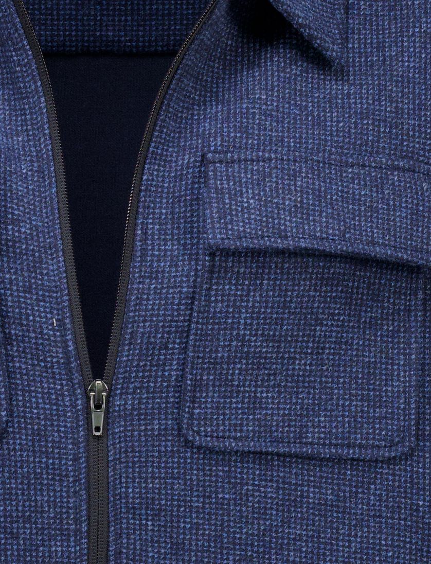 Overshirt Baileys donkerblauw dubbele borstzak